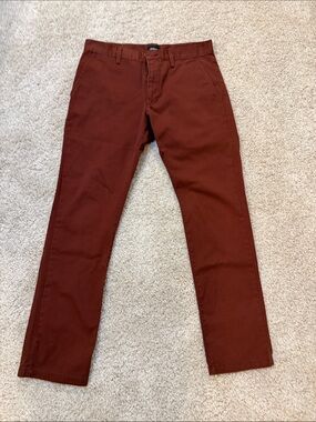 RVCA burgundy chino pants